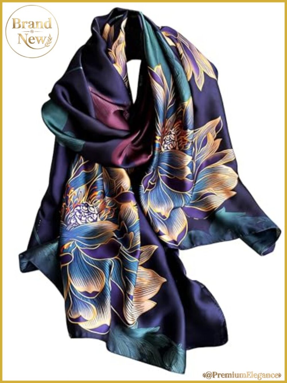 Satin Scarf for Women Large Silky Wrap Hair Neck Shawl 70.8x35.4